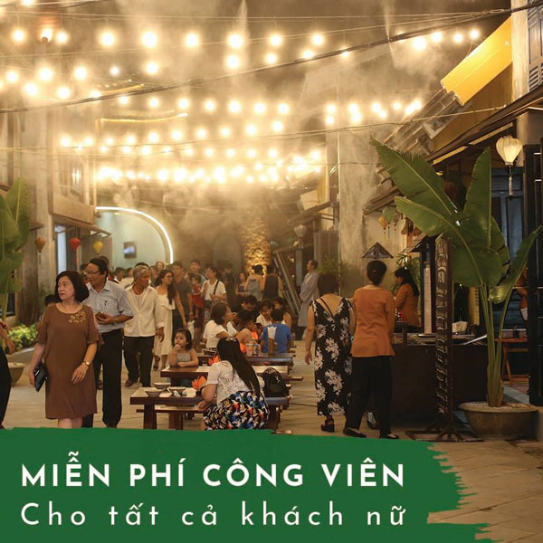 miễn ph&iacute; v&eacute; v&agrave;o cổng c&ocirc;ng vi&ecirc;n Ấn Tượng Hội An