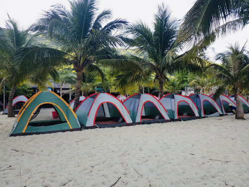 Du khách có thể cắm trại qua đêm trên bãi ông